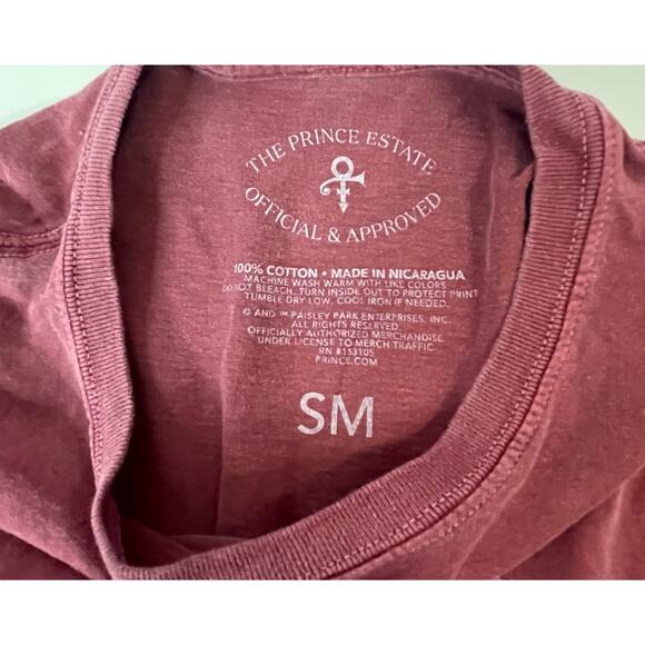 Urban Outfitters Prince Purple Rain Short Sleeve Tee pink Distressed Sm/Med - Picture 5 of 8